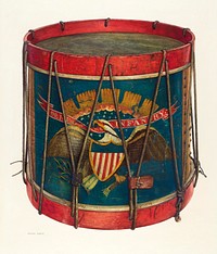 Civil War Drum (1939–1940) by Wayne White. Original from The National Gallery of Art. Digitally enhanced by rawpixel.