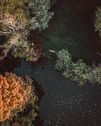 Aerial view of a park in Nuremberg, Germany