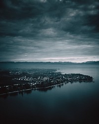 Aerial view of Lake Constance, Germany