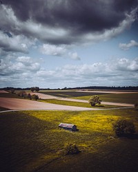 View of the fields of &Ouml;lbronn-D&uuml;rrn, Germany