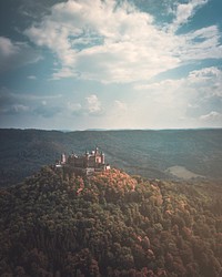 Aerial view of Hohenzollern Castle, Germany