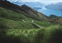 Hills of Roys Peak in New Zealand