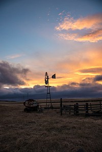 Sunset at Tracy, California, United States