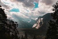 View of cloudy Yosemite National Park, United States