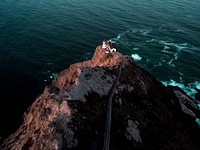 Point Reyes lighthouse on top of a cliff