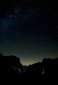 Starry night in Yosemite Valley California, USA