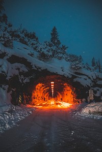 Tunnel through the mountain at Yosemite National Park, United States