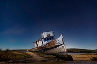 Abandoned ship at beach Inverness, United States