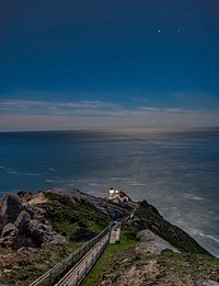 Point Reyes light house at night