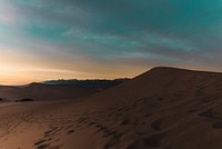 Sunrise over a beautiful desert