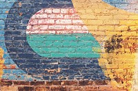 Colorful graffiti on brick wall in London, Canada