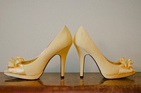 Beautiful high heeled wedding shoes
