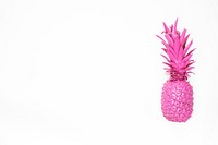 Pink pineapple isolated on white background