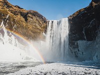 View of Sk&oacute;gafoss waterfall in Iceland