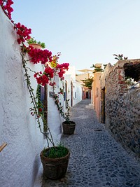 Scenic of Oia village in Santorini, Greece