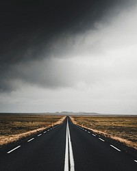 Quiet road through the Westfjords of Iceland