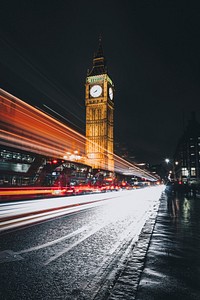 Big Ben at night in London