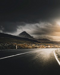Quiet road through the Westfjords of Iceland