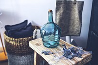 Glass objects on display. Visit <a href="https://kaboompics.com/" target="_blank">Kaboompics</a> for more free images.