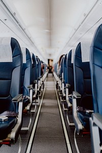 Seats on an airplane. Visit <a href="https://kaboompics.com/" target="_blank">Kaboompics</a> for more free images.