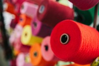 Spools of yarn on display. Visit <a href="https://kaboompics.com/" target="_blank">Kaboompics</a> for more free images.
