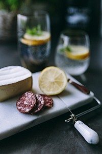 Cheese and cold cuts. Visit <a href="https://kaboompics.com/" target="_blank">Kaboompics</a> for more free images.