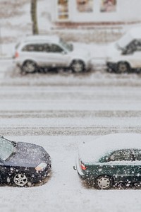 Snow storm in a city. Visit Kaboompics for more free images.