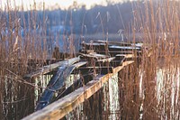 Old jetty by a lake. Visit Kaboompics for more free images.