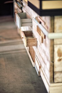 Close up of wooden drawers. Visit <a href="https://kaboompics.com/" target="_blank">Kaboompics</a> for more free images.