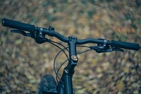 Close up of mountain bike handlebars