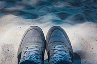 Sneakers in the sand