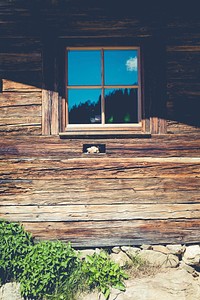 Close up of a cabin window