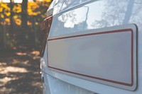 Close up the back of a car