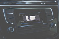 Close up of an interior of a new car