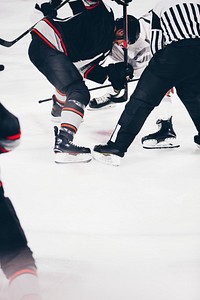Ice hockey match on the rink