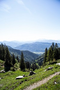 Scenic view from the Kampenwand mountain