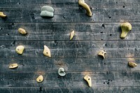 Wooden bouldering wall