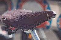 Vintage leather bicycle saddle