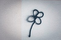 Flower spray painted on a wall