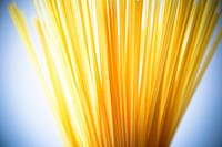 Close up of dry spaghetti