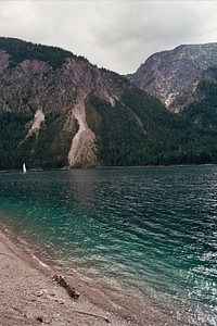 Blue and clear lake water at Plansee, Austria