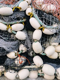 Fishing nets at a pier