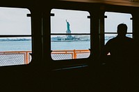 Man on a ferry in New York City, United States