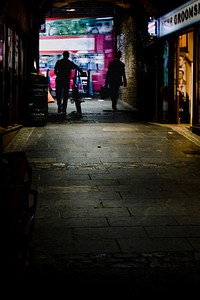 Dark alley in London, United Kingdom