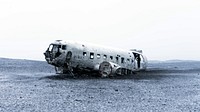 Travel desktop wallpaper background, Solheimasandur Plane Wreck, Iceland
