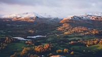 Nature desktop wallpaper background, Loughrigg Fell in the English Lake District, United Kingdom