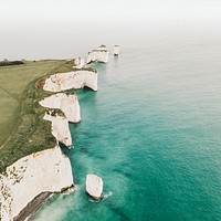 Old Harry Rocks on the Isle of Purbeck in Dorset, southern England