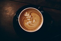 Aerial view of latte art