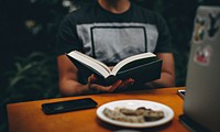 Man reading a book