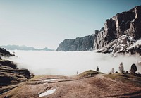Sea of mist at Dolomites, Italy